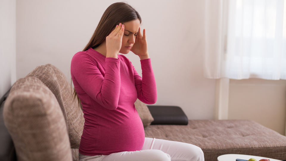 Pregnant woman experiencing mood swings